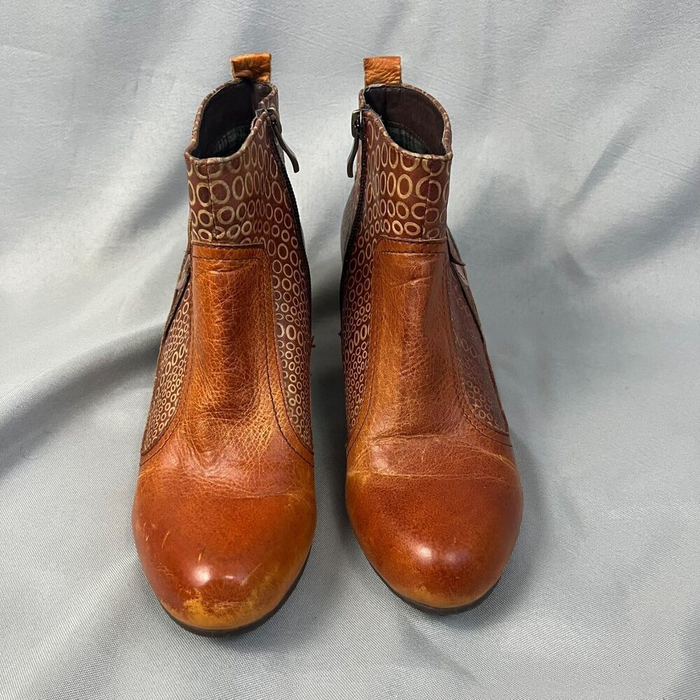 L’Artiste Brown Leather Boots‎ Womens Sz 6.5 Artsy Statement Espresso Fall Style - Picture 9 of 9